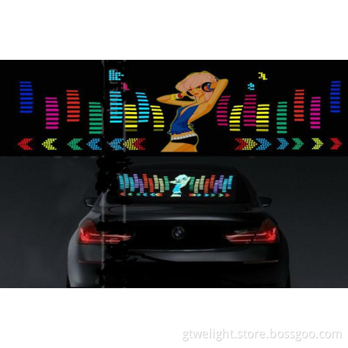 Sound Music Activated EL Sheet Car Sticker Equalizer